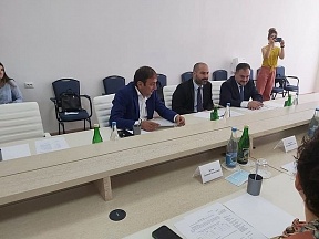 Встреча с заместителем председателя Правительства СК Н. Афанасовым и министром экономического развития края С. Крыниным